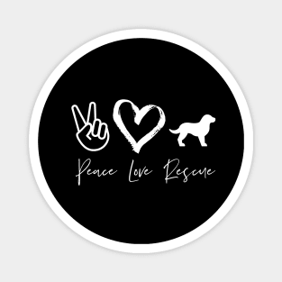 Peace Love Rescue Magnet